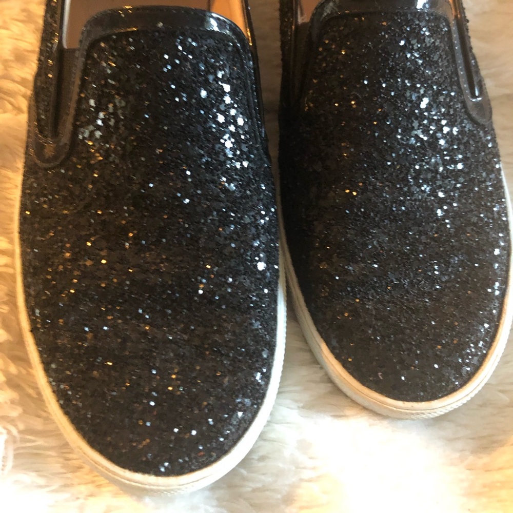 Jimmy Choo Black Glitter Sneakers